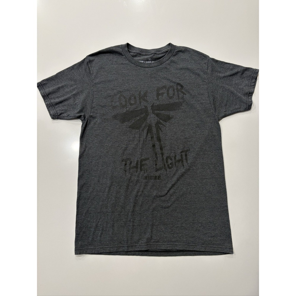 The Last of Us Look For The Light Firefly Graphic T-Shirt Charcoal Gray Mens M
